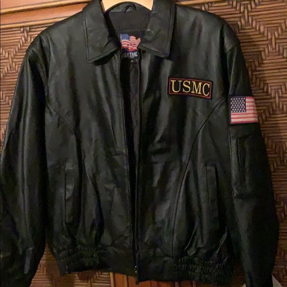 Jackets & Coats Mens Usmc Leather Bomber Jacket Poshmark
